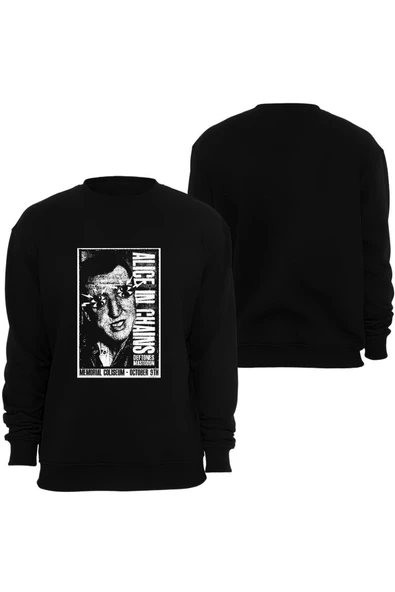 fame-stoned Alice In Chains Baskılı Unisex Bisiklet Yaka Sweatshirt ürün görseli 1