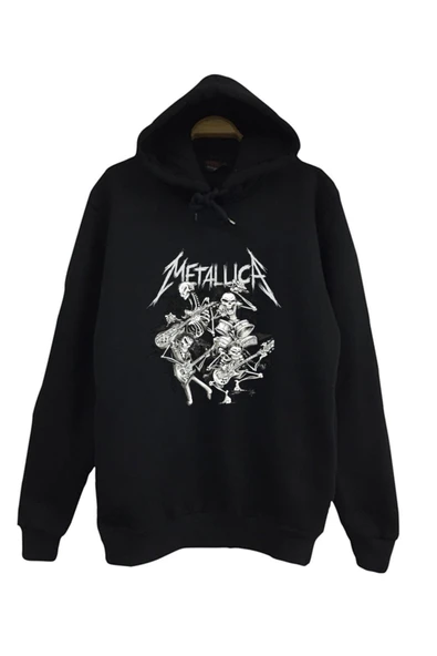 fame-stoned Metallica Baskılı Kapüşonlu Sweatshirt ürün görseli 1