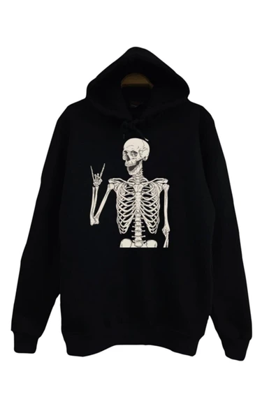 fame-stoned Iskelet Rib Cage Kurukafa Baskılı Sweatshirt ürün görseli 1