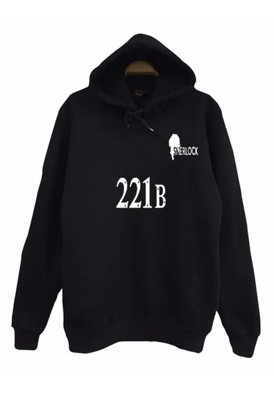 fame-stoned Unisex Siyah Sherlock Holmes Sweatshirt ürün görseli 1