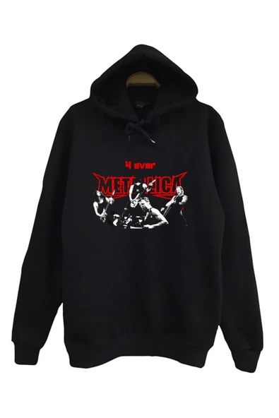 fame-stoned Metallica Baskılı Kapüşonlu Sweatshirt ürün görseli 1