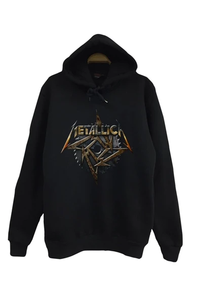 fame-stoned Metallica Baskılı Kapüşonlu Sweatshirt ürün görseli 1