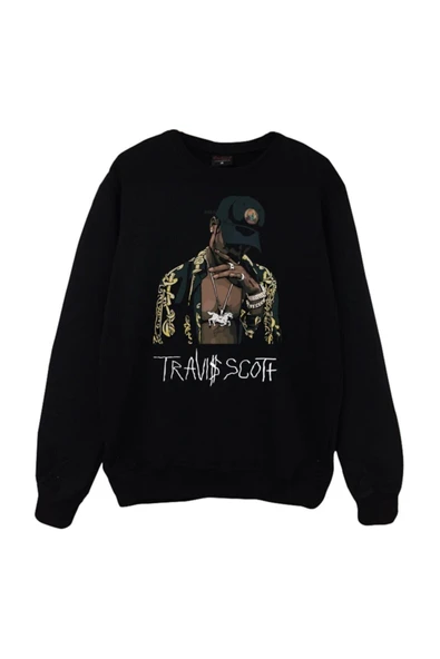 fame-stoned Astraworld Travis Scott Baskılı Sweatshirt ürün görseli 1