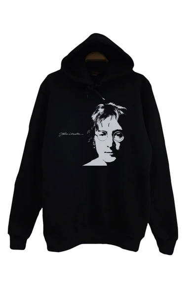 fame-stoned John Lennon Baskılı Kapüşonlu Sweatshirt ürün görseli 1