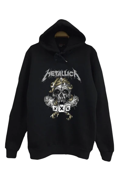fame-stoned Metallica Baskılı Kapüşonlu Sweatshirt ürün görseli 1