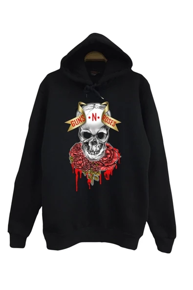 fame-stoned Guns N Roses Baskılı Kapüşonlu Sweatshirt ürün görseli 1