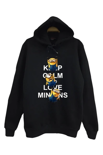 fame-stoned Minions Baskılı Kapüşonlu Sweatshirt ürün görseli 1