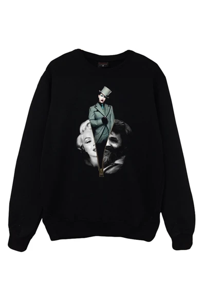 fame-stoned Marilyn Manson Baskılı Sweatshirt ürün görseli 1
