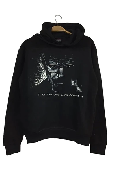 fame-stoned Breaking Bad Baskılı Unisex %100 Pamuk Siyah Sweatshirt ürün görseli 1