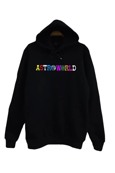 fame-stoned Travis Scott Astroworld Baskılı Çocuk Sweatshirt ürün görseli 1