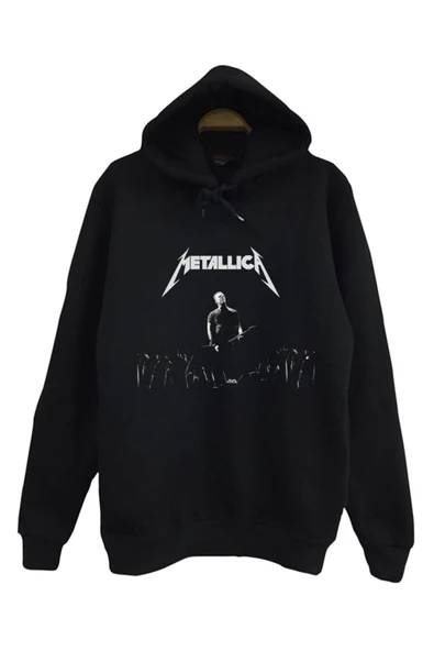 fame-stoned Metallica Baskılı Kapüşonlu Sweatshirt ürün görseli 1