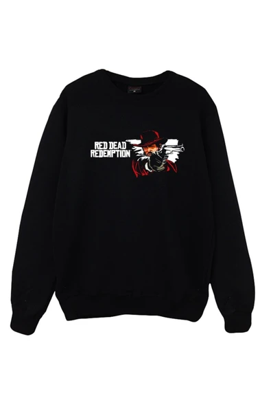 fame-stoned Red Dead Redemption Baskılı Bisiklet Yaka Sweatshirt ürün görseli 1