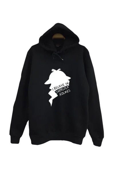 fame-stoned Sherlock Holmes Baskılı Kapüşonlu Sweatshirt ürün görseli 1