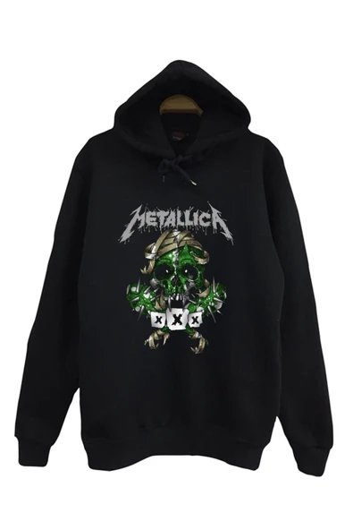 fame-stoned Metallica Baskılı Kapüşonlu Sweatshirt ürün görseli 1