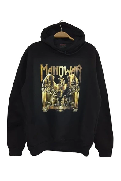 fame-stoned Çocuk Siyah Manowar Baskılı Sweatshirt ürün görseli 1