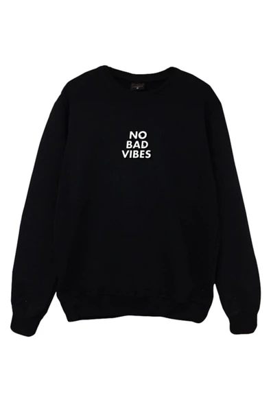 fame-stoned No Bad Vibes Baskılı Sweatshirt ürün görseli 1