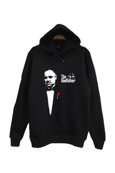 fame-stoned The Godfather Baskılı Kapüşonlu Sweatshirt ürün görseli 1