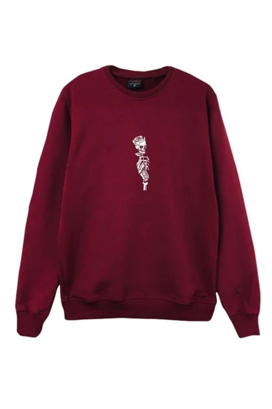 fame-stoned Kurukafa Gül Baskılı Sweatshirt - Resim 2