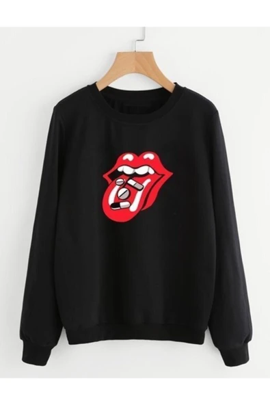 fame-stoned Rollıng Stones Baskılı Sweatshirt ürün görseli 1