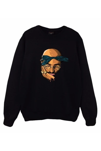 fame-stoned Tupac Shakur Baskılı Sweatshirt ürün görseli 1