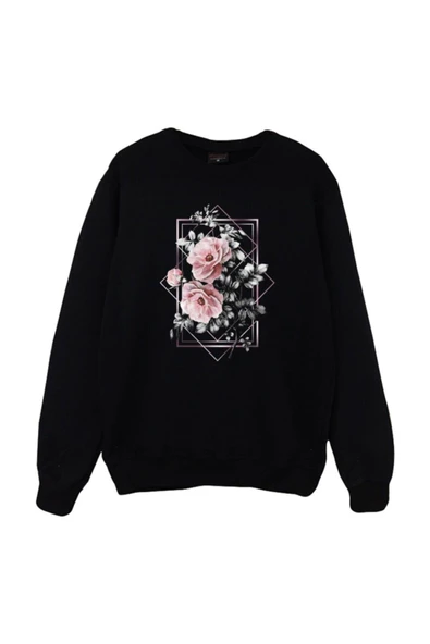 fame-stoned Rose Baskılı Sweatshirt ürün görseli 1