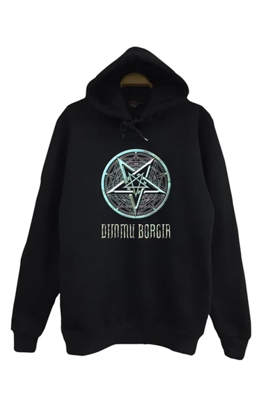 fame-stoned Dimmu Borgir Baskılı Kapüşonlu Sweatshirt ürün görseli 1