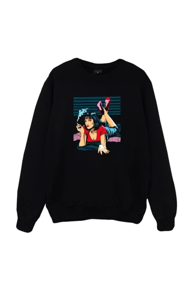 fame-stoned Stoned Pulp Fiction Kapüşonlu Sweatshirt ürün görseli 1