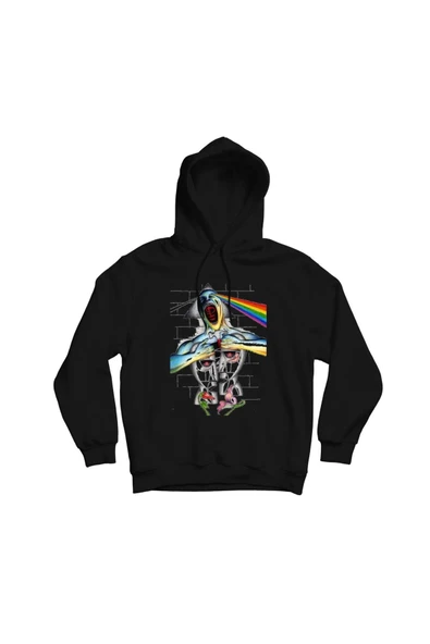 fame-stoned Pink Floyd Baskılı Kapşonlu Sweatshirt ürün görseli 1