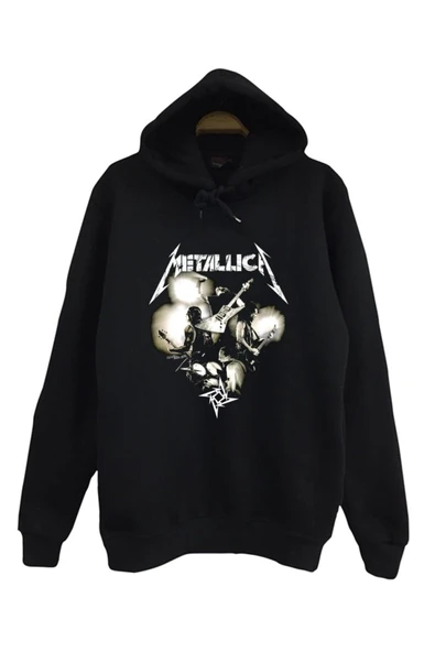 fame-stoned Metallica Baskılı Kapüşonlu Sweatshirt ürün görseli 1