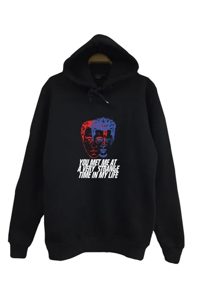 fame-stoned Fight Club Baskılı Kapüşonlu Sweatshirt ürün görseli 1