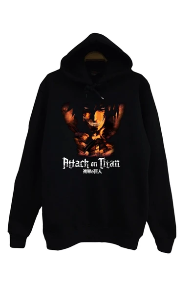 fame-stoned Attack On Titan Kapüşonlu Sweatshirt ürün görseli 1