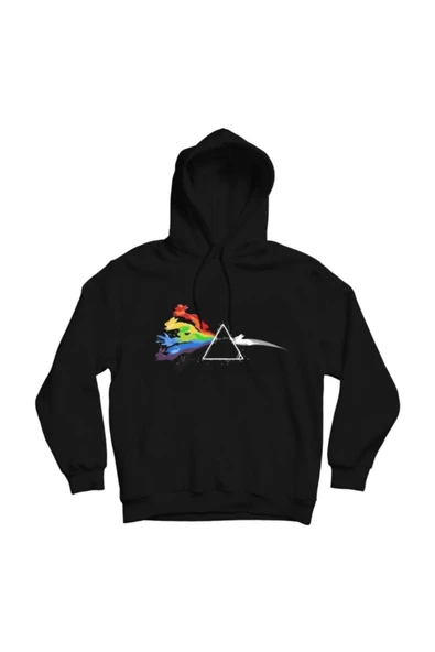 fame-stoned Pink Floyd Baskılı Kapşonlu Sweatshirt ürün görseli 1