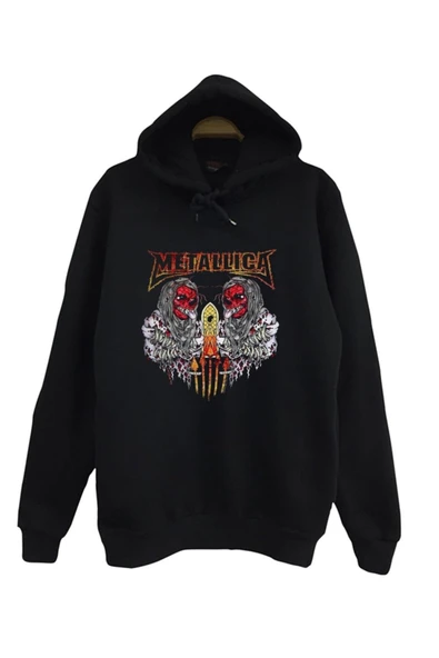 fame-stoned Metallica Baskılı Kapüşonlu Sweatshirt ürün görseli 1