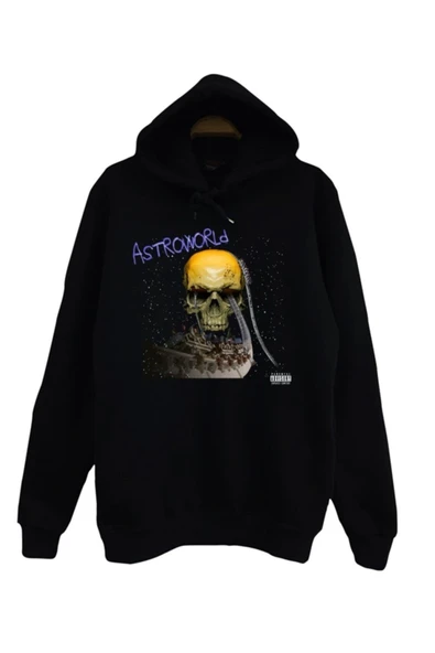 fame-stoned Travis Scott Astroworld Baskılı Çocuk Sweatshirt ürün görseli 1