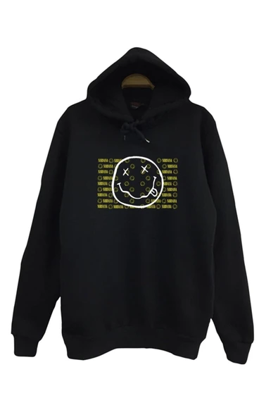 fame-stoned Nirvana-kurt Cobain Baskılı Kapüşonlu Sweatshirt ürün görseli 1