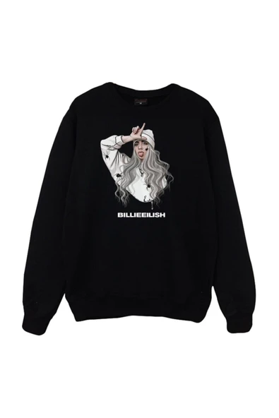 fame-stoned Billie Eilish Baskılı Sweatshirt ürün görseli 1