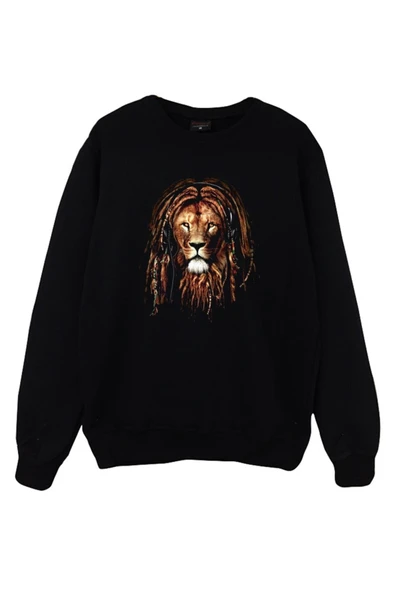 fame-stoned Aslan Baskılı Sweatshirt ürün görseli 1