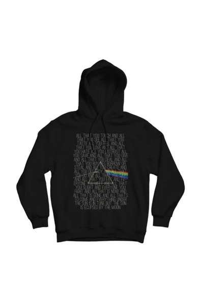 fame-stoned Pink Floyd Baskılı Kapşonlu Sweatshirt ürün görseli 1