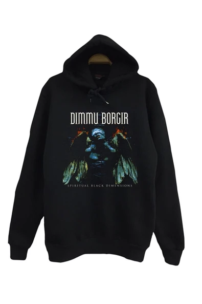 fame-stoned Dimmu Borgir Baskılı Kapüşonlu Sweatshirt ürün görseli 1