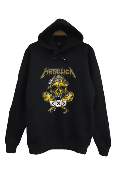 fame-stoned Metallica Baskılı Kapüşonlu Sweatshirt ürün görseli 1