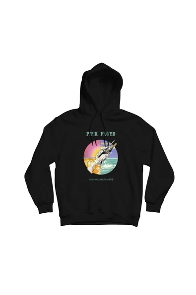 fame-stoned Pink Floyd Baskılı Kapşonlu Sweatshirt ürün görseli 1