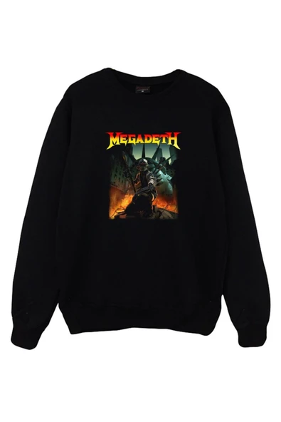 fame-stoned Megadeth Baskılı Bisiklet Yaka Sweatshirt ürün görseli 1