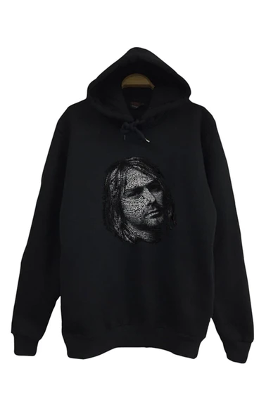 fame-stoned Nirvana-kurt Cobain Baskılı Kapüşonlu Sweatshirt ürün görseli 1