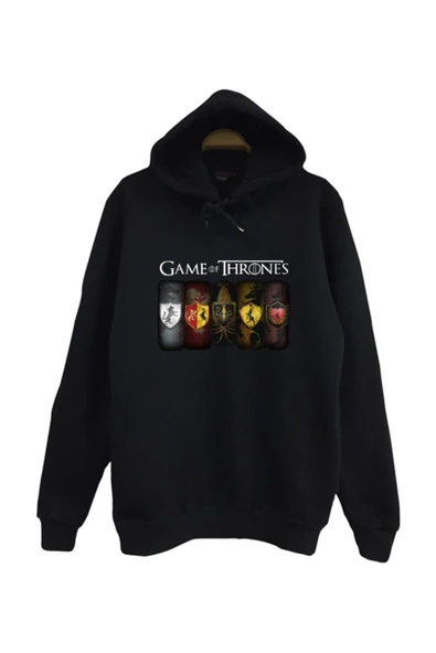 fame-stoned Game Of Thrones Baskılı Kapüşonlu Sweatshirt ürün görseli 1