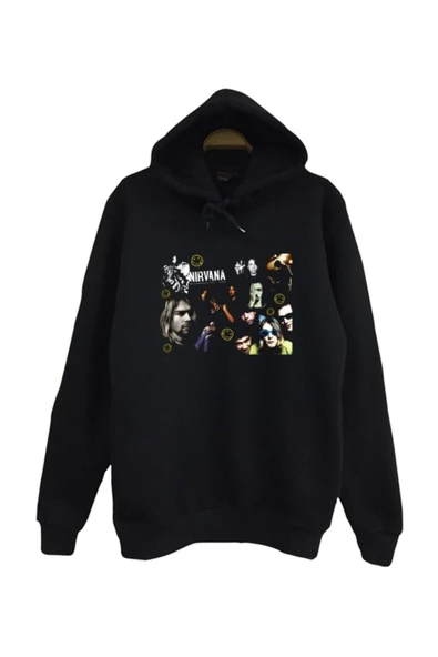 fame-stoned Nirvana-kurt Cobain Baskılı Kapüşonlu Sweatshirt ürün görseli 1