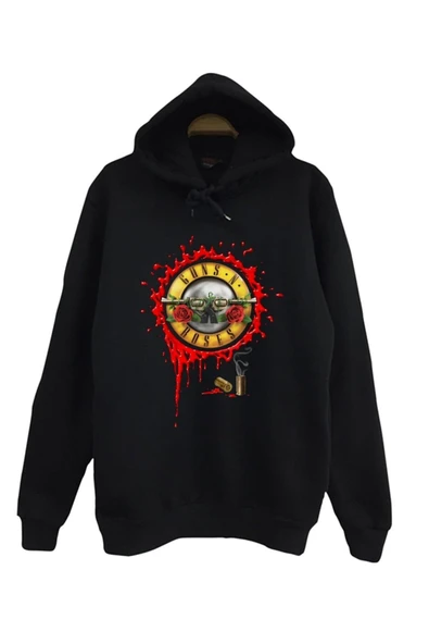 fame-stoned Guns N Roses Baskılı Kapüşonlu Sweatshirt ürün görseli 1