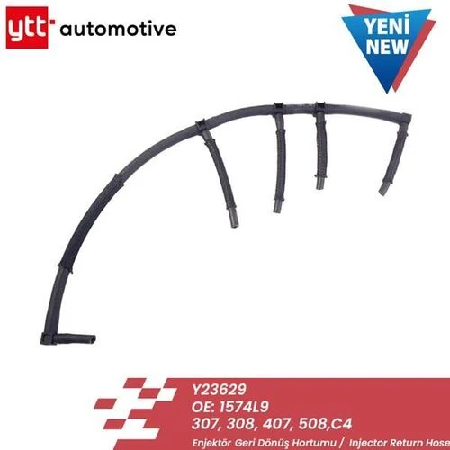 YTT 23629  Enjektör Geri Dönüş Borusu 307 03-07-308 07-14 -407 04-10 - 508 10-18- C4 04-11 -C5 III 08 2.0HDI ürün görseli 1