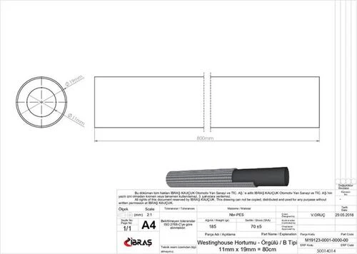 Ibras 14014  Westinghouse Hortumu Murat 131 Doğan Kartal Şahin SLX Örgülü ürün görseli 1