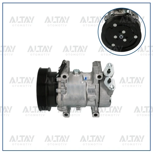 Bosch 1986AD1045 Klima Kompresörü Clio I Iı Symbol 1.4-1.6 16v-1.5 Dcı 01 Kng 1.4-1.6 16v-1.5 Dcı 97 125mm 6 Kanal 8200953358 ürün görseli 1