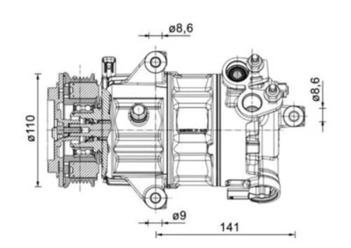 Mahle ACP1491000P -knecht-behr Acp1491000p A C-kompresör Ford Fiesta Focus Fıgo Gn1119d629ac ürün görseli 1